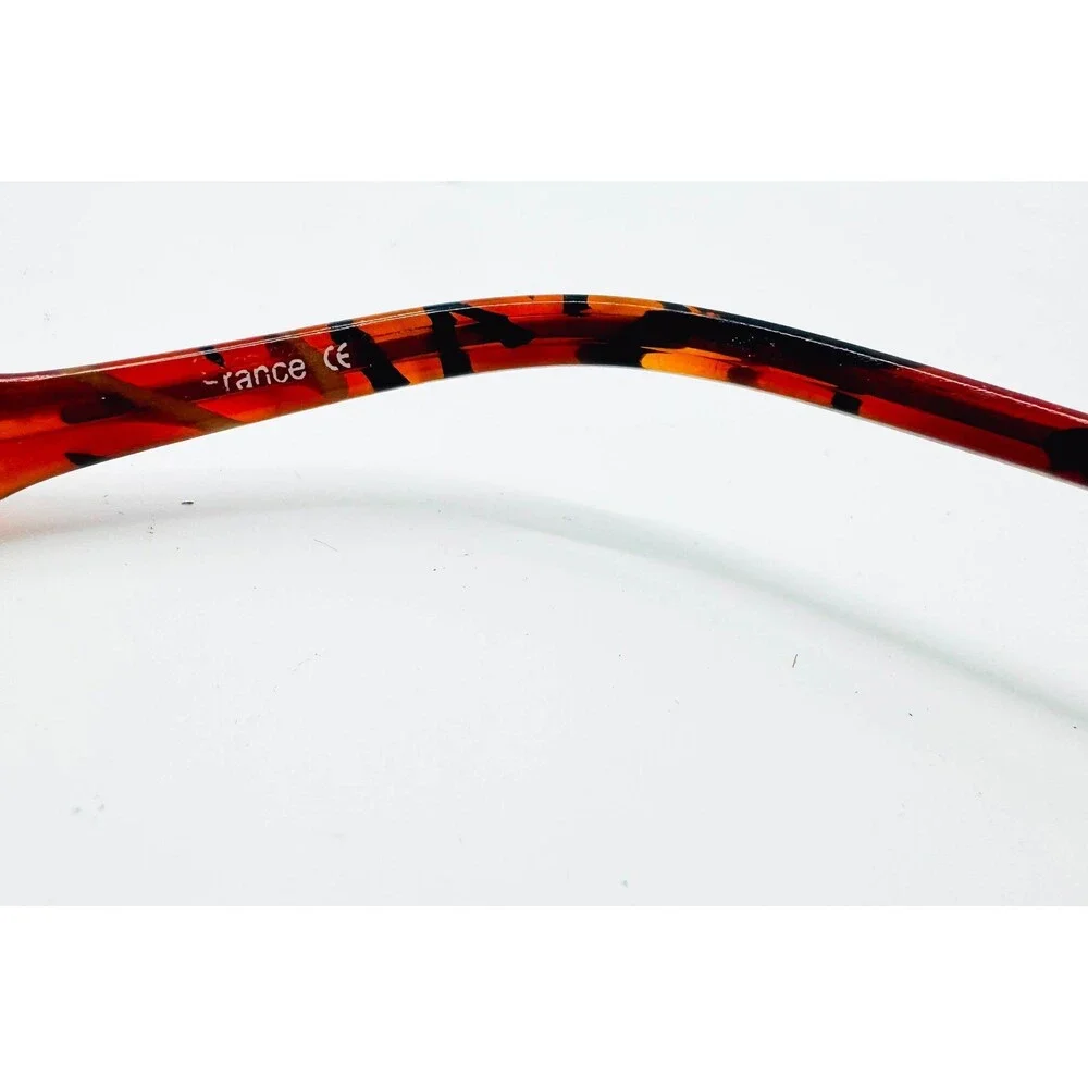 BOZ Eyeglasses Frames Womens Red Black Round Tortoise France 36477